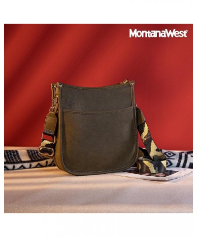 Crossbody Bags for Women Hobo Purses Shoulder Bucket Handbags B-olive Green $12.30 Hobo Bags