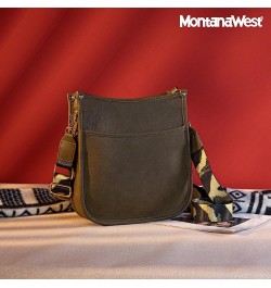 Crossbody Bags for Women Hobo Purses Shoulder Bucket Handbags B-olive Green $12.30 Hobo Bags