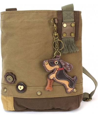 Wiener Dog Patch Crossbody Bag, Olive $29.10 Crossbody Bags