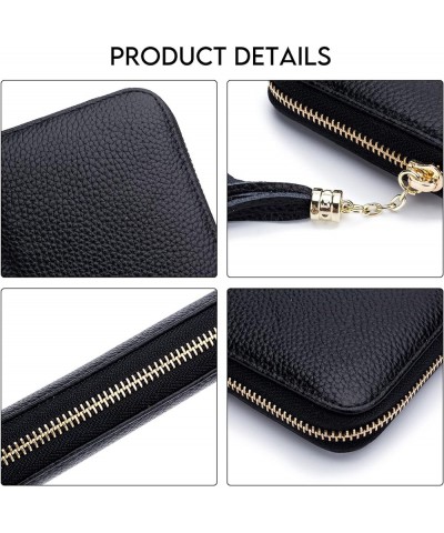 RFID Card Case Wallet for Women Men Leather Wristlet Purse Wallet (Khaki) Red $18.63 Totes