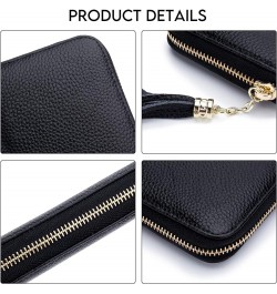 RFID Card Case Wallet for Women Men Leather Wristlet Purse Wallet (Khaki) Red $18.63 Totes