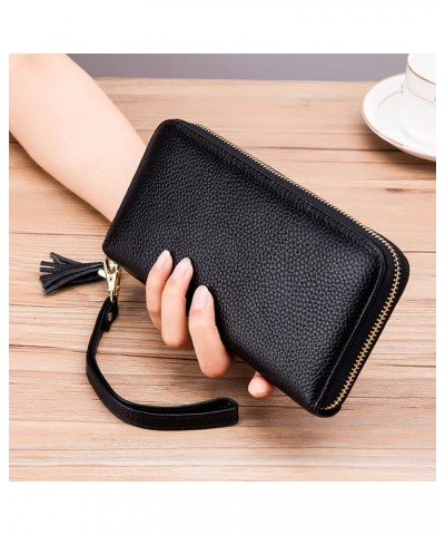 RFID Card Case Wallet for Women Men Leather Wristlet Purse Wallet (Khaki) Red $18.63 Totes