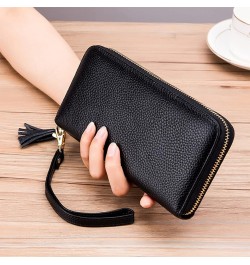 RFID Card Case Wallet for Women Men Leather Wristlet Purse Wallet (Khaki) Red $18.63 Totes