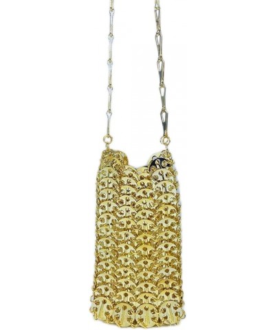 Metal gold sequined mobile phone lipstick crossbody bag niche bags women's bag Silver $17.63 Totes