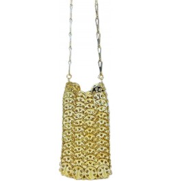 Metal gold sequined mobile phone lipstick crossbody bag niche bags women's bag Silver $17.63 Totes