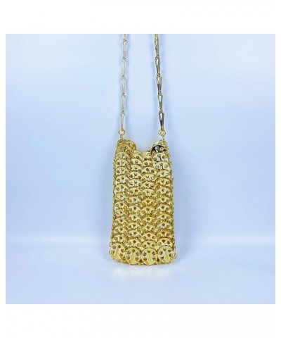 Metal gold sequined mobile phone lipstick crossbody bag niche bags women's bag Silver $17.63 Totes