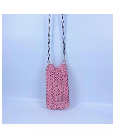 Metal gold sequined mobile phone lipstick crossbody bag niche bags women's bag Silver $17.63 Totes