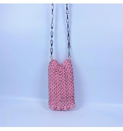 Metal gold sequined mobile phone lipstick crossbody bag niche bags women's bag Silver $17.63 Totes