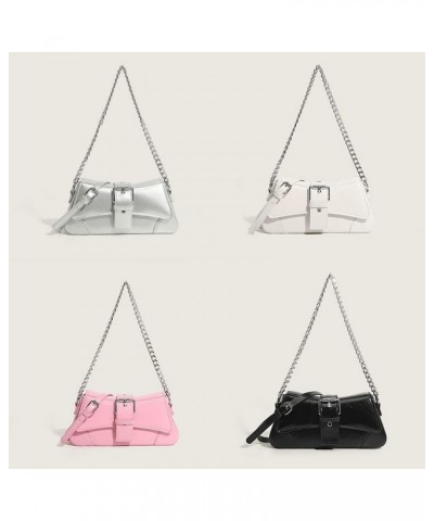 Y2k Silver Purse for Women Y2k Silver Bag Metallic Purse Small Hobo Bag Silver Shoulder Bag Crossbody Purse Pink $13.85 Hobo ...