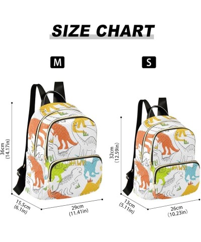 Backpack Purse for Women Grunge Style Dinosaurs Pattern, Mini Fashion Backpack Lightweight Casual Daypack Shoulder Bag Travel...