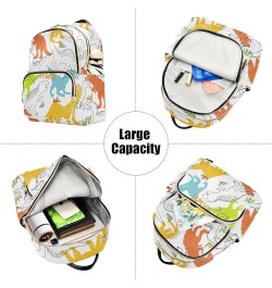 Backpack Purse for Women Grunge Style Dinosaurs Pattern, Mini Fashion Backpack Lightweight Casual Daypack Shoulder Bag Travel...