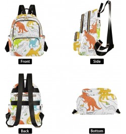 Backpack Purse for Women Grunge Style Dinosaurs Pattern, Mini Fashion Backpack Lightweight Casual Daypack Shoulder Bag Travel...