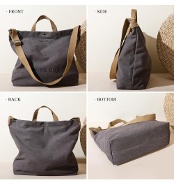 The Tote Bag for Women, Large Canvas Tote Bag with Zipper Fashion Shoulder Crossbody Bag Handbag (Khaki) C-grey $22.16 Totes