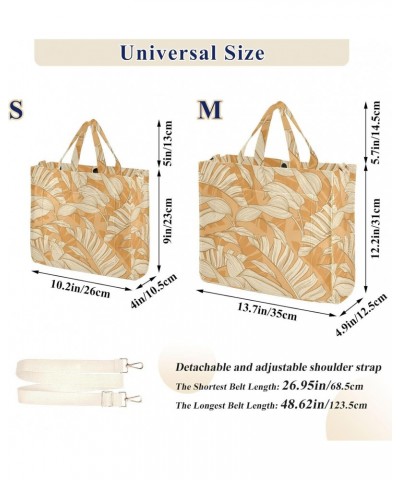 Orange Leaves Corduroy Tote Bag Cross Body Bag for Women Casual with Magnetic Clasp $18.55 Totes