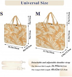 Orange Leaves Corduroy Tote Bag Cross Body Bag for Women Casual with Magnetic Clasp $18.55 Totes