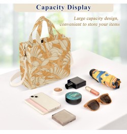 Orange Leaves Corduroy Tote Bag Cross Body Bag for Women Casual with Magnetic Clasp $18.55 Totes