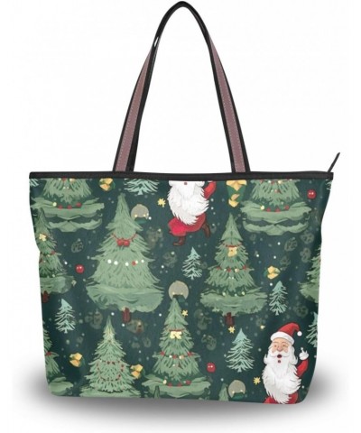 Women Tote Bags Christmas Tree Santa Claus Top Handle Satchel Handbags Shoulder Bag for Shopping 20848380 $11.96 Satchels