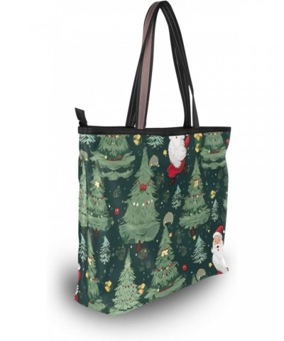 Women Tote Bags Christmas Tree Santa Claus Top Handle Satchel Handbags Shoulder Bag for Shopping 20848380 $11.96 Satchels