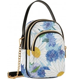 Women's Crossbody Bag, Daisy Butterfly Three Zipper Design Handbag Shoulder Bag Wallet Color377 $15.07 Crossbody Bags