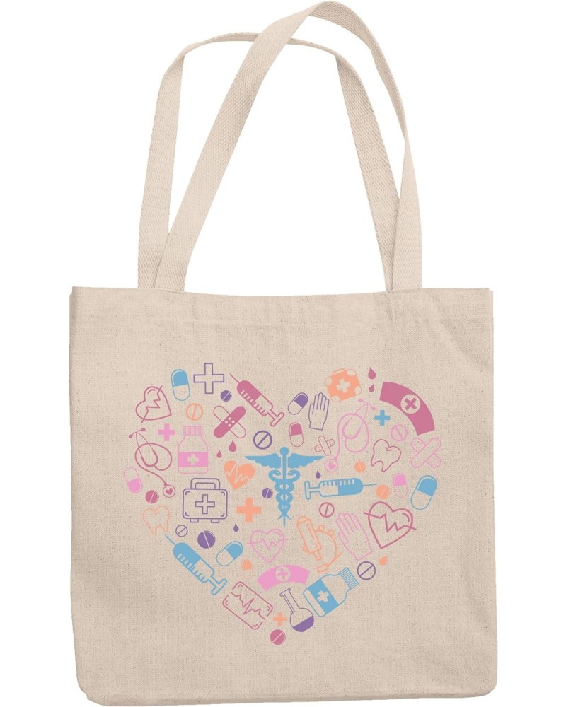 Medical Profession Stuff Forming a Heart Art Merch Gift, 12oz Canvas Tote Bag $11.61 Totes