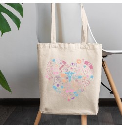 Medical Profession Stuff Forming a Heart Art Merch Gift, 12oz Canvas Tote Bag $11.61 Totes