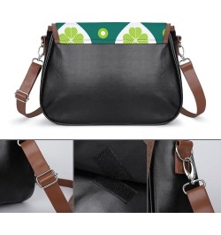 Printed Crossbody Bags Women City Leather Shoulder Bag Satchel Hobo Bags Trendy Green Clover Heart-shaped Color3 $25.49 Hobo ...