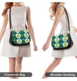 Printed Crossbody Bags Women City Leather Shoulder Bag Satchel Hobo Bags Trendy Green Clover Heart-shaped Color3 $25.49 Hobo ...