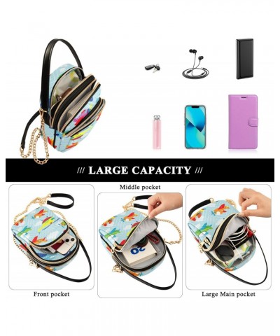 Airplane Crossbody Bag for Women Cell Phone Purse Wallet with Removable Chain Shoulder Handbag for Work Passport Phone Travel...