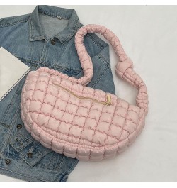 Women Puffer Tote Bag Large Capacity Quilted Shoulder Bag Zippper Puffy Crossbody Bag Bubble Satchel Sling Bag Commuti Pink $...