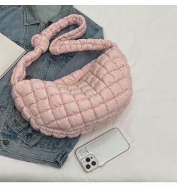 Women Puffer Tote Bag Large Capacity Quilted Shoulder Bag Zippper Puffy Crossbody Bag Bubble Satchel Sling Bag Commuti Pink $...