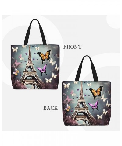 Summer Sunflower Print Stylish Canvas Tote Bag,Casual Tote'S Handbag Big Capacity Shoulder Bag, For Shopping, Work Romantic P...