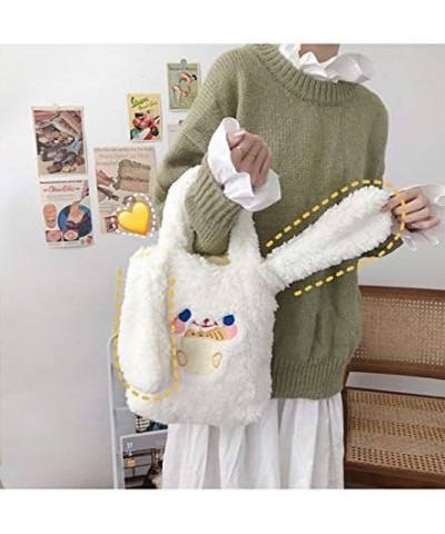 Cutecore Plush Shoulder Bag Y2K Large Capacity Handbag Kawaii Puppy Messenger Bag Aesthetic Crossbody Bag for Women White $10...