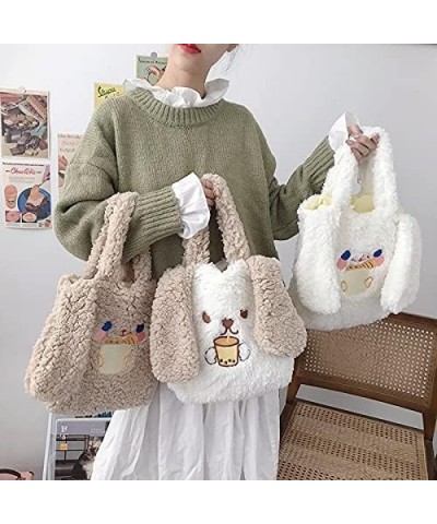 Cutecore Plush Shoulder Bag Y2K Large Capacity Handbag Kawaii Puppy Messenger Bag Aesthetic Crossbody Bag for Women White $10...