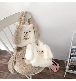 Cutecore Plush Shoulder Bag Y2K Large Capacity Handbag Kawaii Puppy Messenger Bag Aesthetic Crossbody Bag for Women White $10...