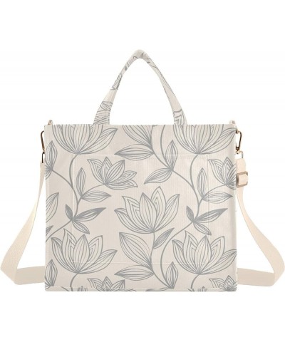 Flower Theme Light Background Women's Tote Handbags Top Handle Satchel Shoulder Bag Crossbody Bag for Office Travel S $16.79 ...