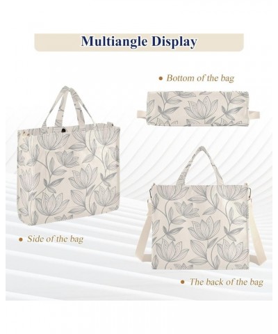 Flower Theme Light Background Women's Tote Handbags Top Handle Satchel Shoulder Bag Crossbody Bag for Office Travel S $16.79 ...