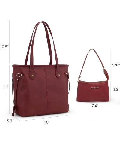 Purse and Handbags for Women Chain Shoulder Tote Bag Y 2 Pcs Red $18.87 Satchels