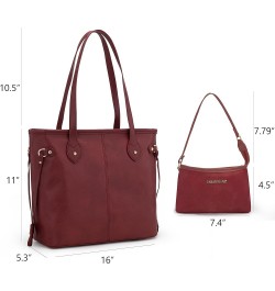 Purse and Handbags for Women Chain Shoulder Tote Bag Y 2 Pcs Red $18.87 Satchels