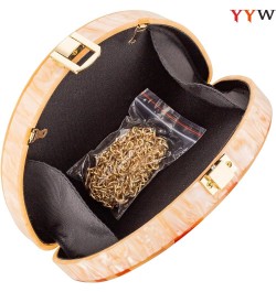 Clutch Purses Women Semicircle Evening Bag Crossbody Bag for Women Elegant Handbags for Wedding Cocktail Party Prom Orange Pi...