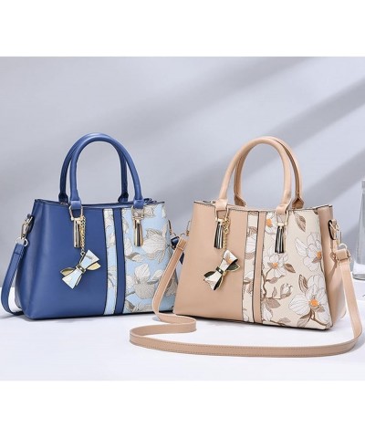 Embroidered Bag Large Capacity Handbag Fashion Shoulder Bag Camera Shoulder Bag (Khaki-c, One Size) Dark Blue-c $19.03 Totes