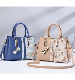 Embroidered Bag Large Capacity Handbag Fashion Shoulder Bag Camera Shoulder Bag (Khaki-c, One Size) Dark Blue-c $19.03 Totes