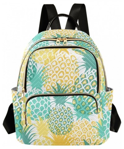 Mini Backpack Purse for Women Lightweight Girls Small Size Green Yellow Pineapple School Teens College Traveling Medium $19.1...