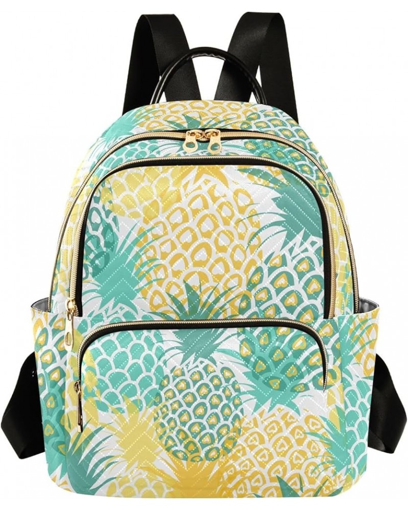 Mini Backpack Purse for Women Lightweight Girls Small Size Green Yellow Pineapple School Teens College Traveling Medium $19.1...