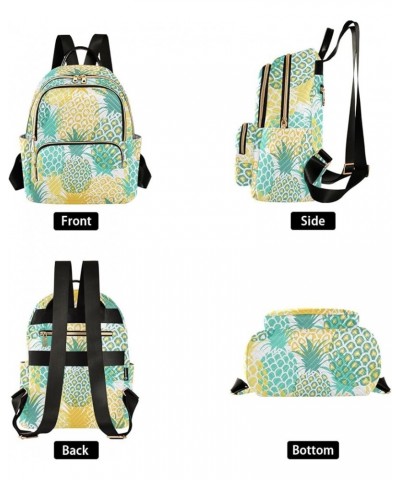 Mini Backpack Purse for Women Lightweight Girls Small Size Green Yellow Pineapple School Teens College Traveling Medium $19.1...