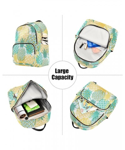 Mini Backpack Purse for Women Lightweight Girls Small Size Green Yellow Pineapple School Teens College Traveling Medium $19.1...