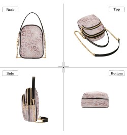 Crossbody Bags Crossbody Purse Chest Bag Leopard Print Cheetah Rose Gold for Women Trendy $11.76 Crossbody Bags