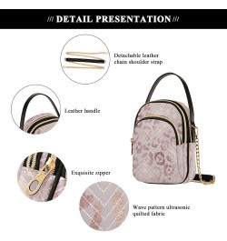 Crossbody Bags Crossbody Purse Chest Bag Leopard Print Cheetah Rose Gold for Women Trendy $11.76 Crossbody Bags