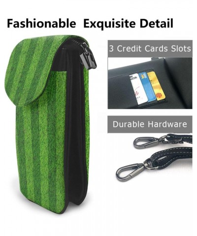 Green Court Crossbody Wallet Phone Bag for Women Mini Shoulder Bag Cell Phone Purse $13.59 Crossbody Bags