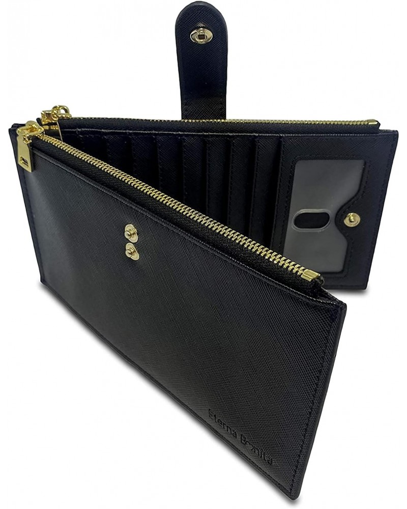 Womens Wallet RFID Blocking Wallet Bifold Multi Card Case Wallet with Zipper Pocket $15.29 Wallets