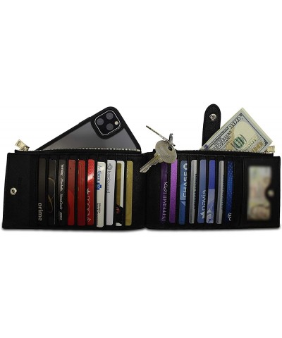 Womens Wallet RFID Blocking Wallet Bifold Multi Card Case Wallet with Zipper Pocket $15.29 Wallets